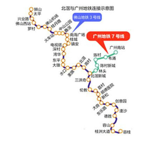 广州地铁7号线最新线路图